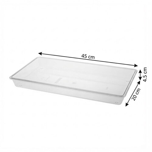 Bora Plastik Cake Pan Bottom Tray, Rectangular, Small, Polycarbonate - Bora Plastik (1)