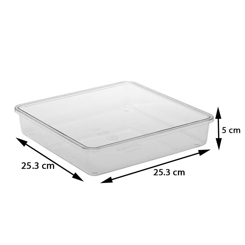 Bora Plastik Cake Pan Bottom Tray, Square, Small, Polycarbonate - Bora Plastik
