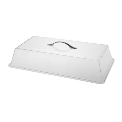 Bora Plastik Cake Pan Top, Rectangular, Metal Handle, Large, Polycarbonate - Bora Plastik