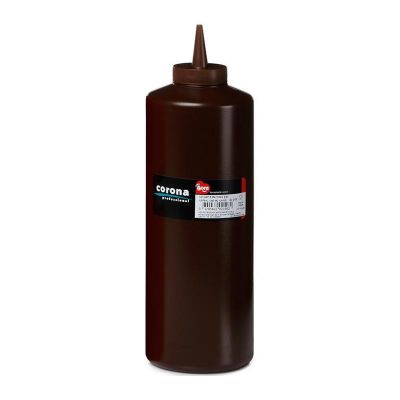 Bora Plastik Kapaklı Çikolata Sosu Şişesi, 950 ml, Kahverengi - 1