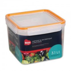 Bora Plastik Click Square Storage Container, 3.1 L - Bora Plastik