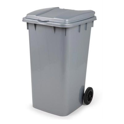Bora Plastik Çöp Kovası, 120 L, Gri - 1