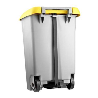 Bora Plastik Çöp Kovası, Pedallı, 80 L, Gri - 2