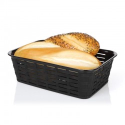 Bora Plastik Cornered Bread Basket with Straw Pattern, 15.5x22.5 cm - Bora Plastik