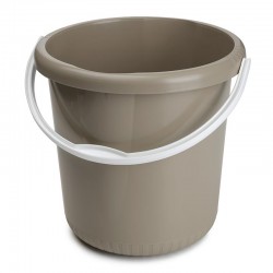 Bora Plastik Corrugated Bucket, 15 L, Grey - Bora Plastik