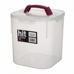 Bora Plastik Food Jar, No: 2, Angular, Locking Lid, 9 L - Bora Plastik