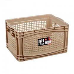 Bora Plastik Food Safe Perforated Storage Box, 21 L, Cream - Bora Plastik