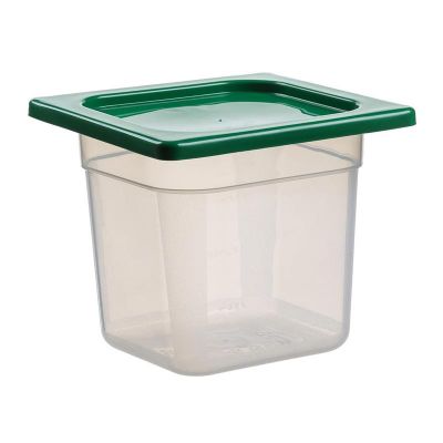 Bora Plastik فن الطهو، GN 1/6، مربع، غطاء قفل - Bora Plastik