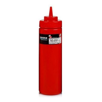 Bora Plastik Geniş Kapaklı Ketçap Şişesi, 700 ml, Kırmızı - 1