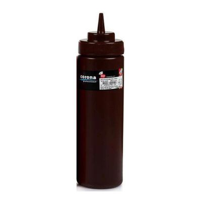 Bora Plastik Geniş Kapaklı Şişe, 700 ml, Kahverengi - 1