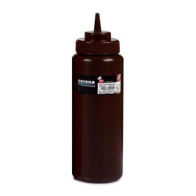 Bora Plastik Geniş Kapaklı Şişe, 950 ml, Kahverengi - 1