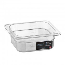 Bora Plastik GN 1/6-65 mm Polycarbonate Gastronorm Bathtub, 1 L - Bora Plastik