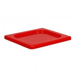 Bora Plastik GN 1/6 Locking Polypropylene Gastronorm Cap, Red - Bora Plastik