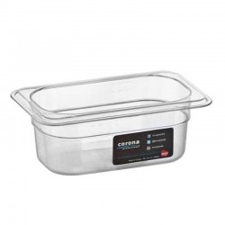 Bora Plastik GN 1/9-65 mm Polycarbonate Gastronorm Bathtub, 600 ml 