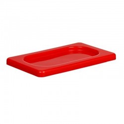 Bora Plastik GN 1/9 Locking Polypropylene Gastronorm Cap, Red - Bora Plastik