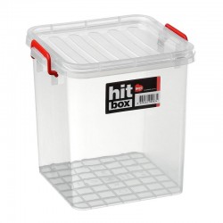 Bora Plastik Футляр Hit Box Square Clamshell, 11 л, прозрачный - Bora Plastik