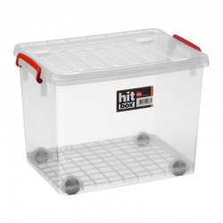 حقيبة ذات عجلات Bora Plastik Hit Box ذات عجلات، 31.8 لتر، شفافة - Bora Plastik