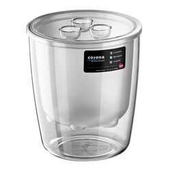 Bora Plastik Ice Bucket with Strainer, Polycarbonate, Clear - Bora Plastik