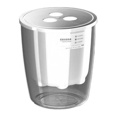 Bora Plastik Ice Bucket with Strainer, Polycarbonate, White - Bora Plastik