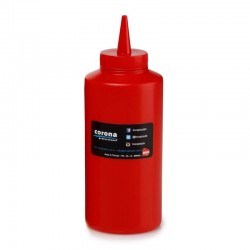 Bora Plastik Ketchup Bottle with Lid, 420 ml, Red - Bora Plastik