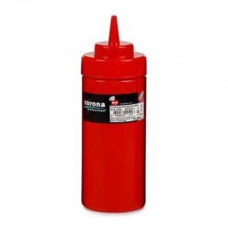 Bora Plastik Ketchup Bottle with Wide Lid, 450 ml, Red - Bora Plastik