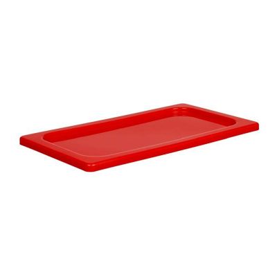Bora Plastik GN 1/3 Kilitli Propilen Gastronorm Kapak, Kırmızı - 1