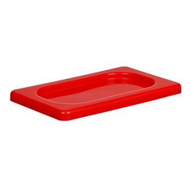 Bora Plastik GN 1/9 Kilitli Propilen Gastronorm Kapak, Kırmızı - 1