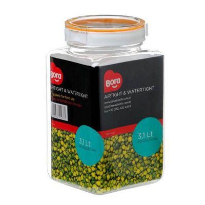 Bora Plastik Köşeli Pet Saklama Kabı, No:2, 3.1 L - 1