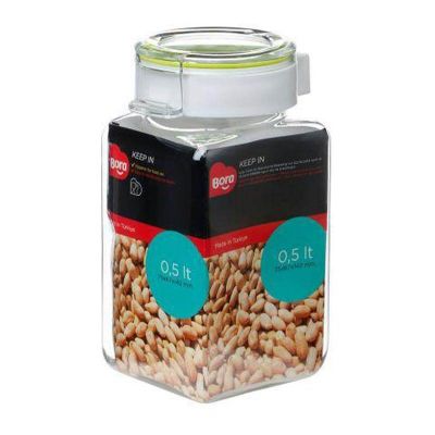 Bora Plastik Köşeli Pet Saklama Kabı, No:2, 500 ml - 1