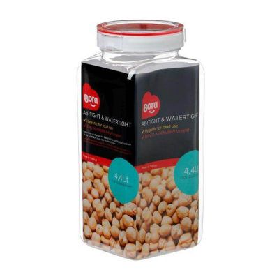 Bora Plastik Köşeli Pet Saklama Kabı, No:3, 4.4 L - 1