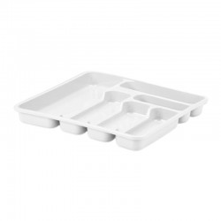 Bora Plastik No: 5 Drawer Spoon Holder, White - Bora Plastik