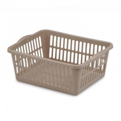 Bora Plastik Patterned Fruit Basket No: 0, 26.5x8.5 cm, Beige - Bora Plastik