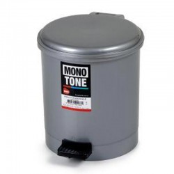 Bora Plastik Pedal Bin, No: 1, 6 L, Grey - Bora Plastik