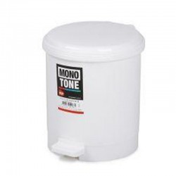 Bora Plastik Pedal Bin, No: 1, 6 L, White - Bora Plastik