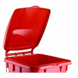 Bora Plastik Педальный железный контейнер для мусора, 240 л, красный - 2