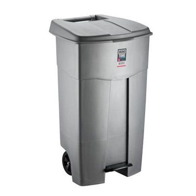 Bora Plastik Pedallı Çöp Kovası, 125 L, Gri - 1