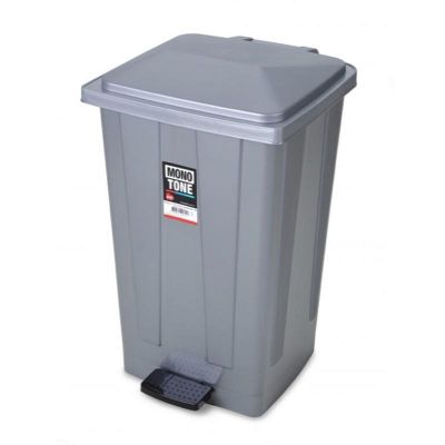 Bora Plastik Pedallı Çöp Kovası, No: 4, 48 L, Gri - 1