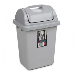 Bora Plastik Push Waste Bin, Angular, No: 1, 3.25 L, Grey - Bora Plastik