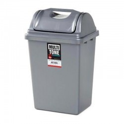 Bora Plastik Push Waste Bin, Angular, No: 3, 14 L, Grey - Bora Plastik