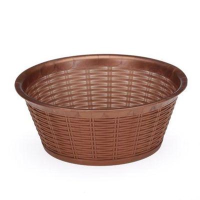 Bora Plastik Round Bread Basket with Wicker Pattern, 19.5 cm - Bora Plastik