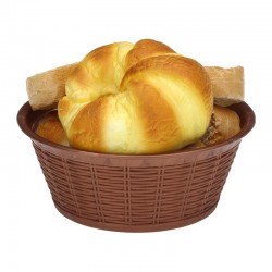 Bora Plastik Round Bread Basket with Wicker Pattern, 19.5 cm - Bora Plastik (1)