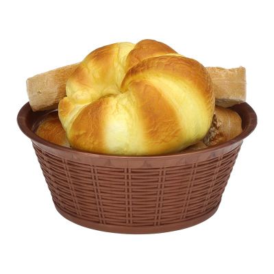 Bora Plastik Round Bread Basket with Wicker Pattern, 19.5 cm - Bora Plastik