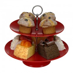 Bora Plastik Round Gastronomy Display Tray, 2 Layers, 25x30 cm - Bora Plastik