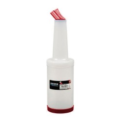 Bora Plastik Sauce and Cocktail Syrup Pourer, 1000 cc, Red - Bora Plastik