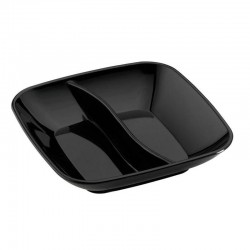 Bora Plastik Sauce Container with Square Compartment, Polycarbonate, 8.5 cm, Black - Bora Plastik
