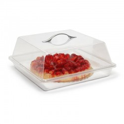 Bora Plastik Square Cake Pan Set, Metal Handle, 33x33 cm - 2