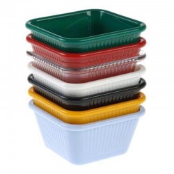 Bora Plastik Square Sauce Pot, Polycarbonate, 7x3.5 cm, Red - Bora Plastik