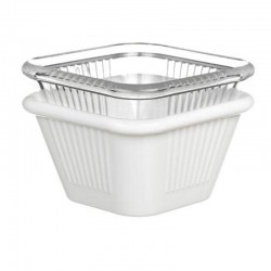 Bora Plastik Квадратная кастрюля для соуса, поликарбонат, 7x3,5 см, белый - Bora Plastik