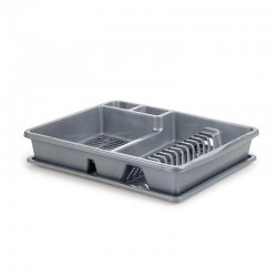 Bora Plastik Super Dish Rack, 38x46x9.5 cm, Grey - Bora Plastik