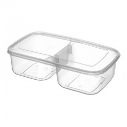 Bora Plastik Two Compartment Storage Container, No: 2, 2x0.75 L - Bora Plastik